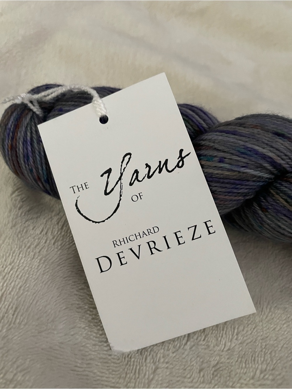 Hand-Dyed Gray-Purple Yarn